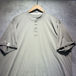 Mantra Catalyst Polo Mens 2XL Green Sage Mandarin Collar Recycled Stretch Shirt